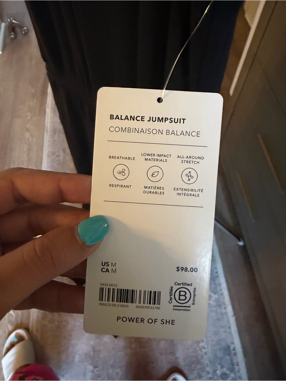 NWT Athleta Balance Jumpsuit in Black - Picture 4 of 5
